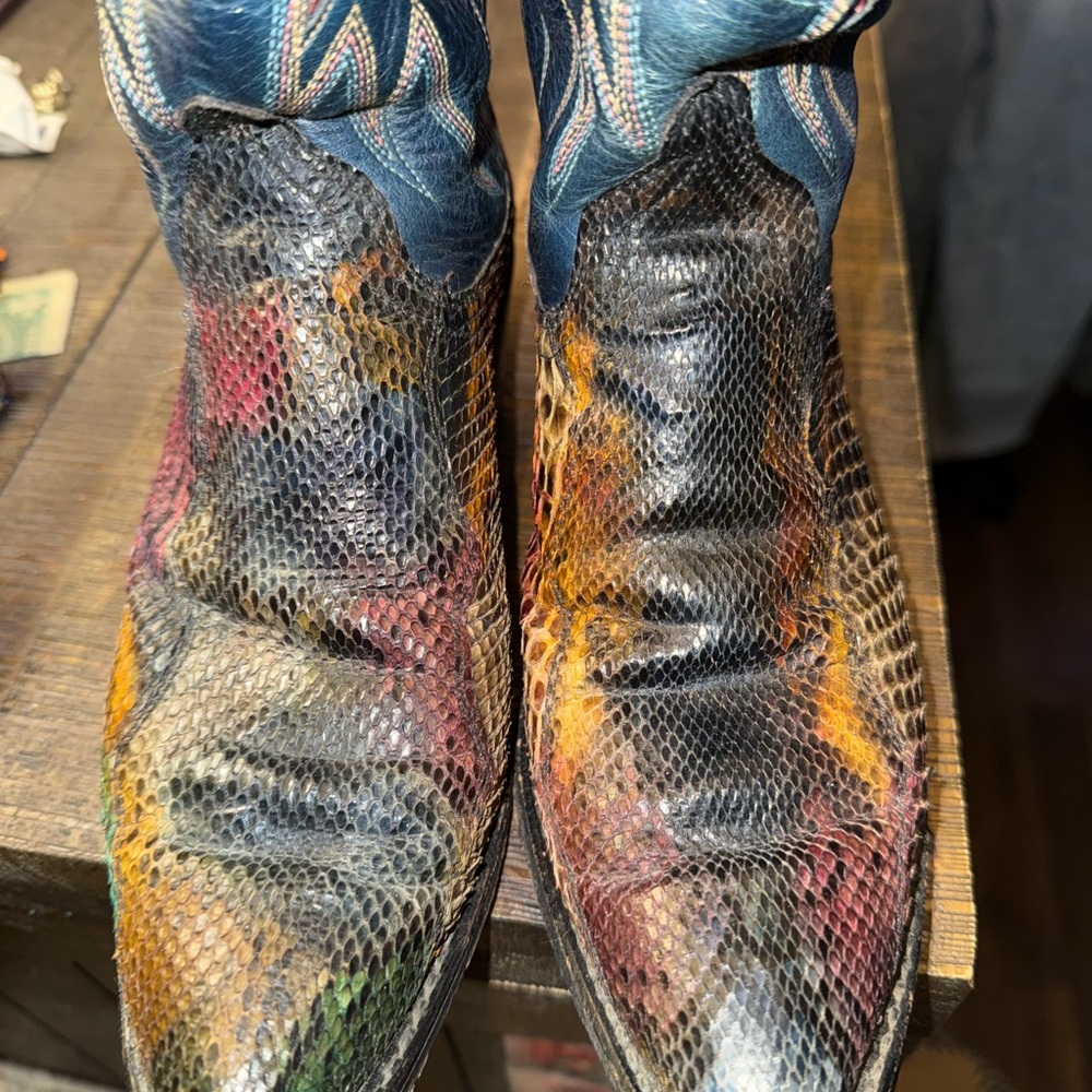 Dan Post Exotic Python Cowboy Boots - image 3